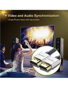 CABLETIME καλώδιο HDMI 2.0 AV540, gold plated, 32AWG, 4K, 1m, μπλε