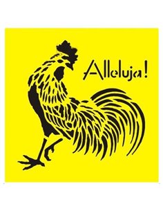 Στένσιλ πλαστικό "Κόκκορας" 16x16εκ.  (ST0141B)