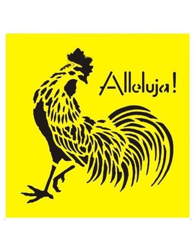 Στένσιλ πλαστικό "Κόκκορας" 16x16εκ.  (ST0141B)