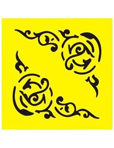 Στένσιλ πλαστικό "Μοτίβο 2" 16x16εκ.  (ST0088)