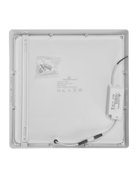 POWERTECH LED panel PAN-0005, 24W, 28.5 x 2.8cm, 4000K, 2500lm, λευκό