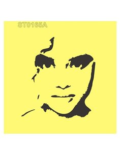 Στένσιλ πλαστικό "woman 's face" 16x16εκ.  (ST0165A)