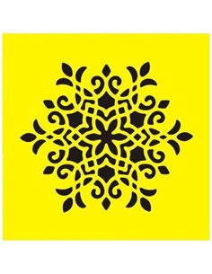 Στένσιλ πλαστικό "Μοτίβο 4" 16x16εκ.  (ST0132)