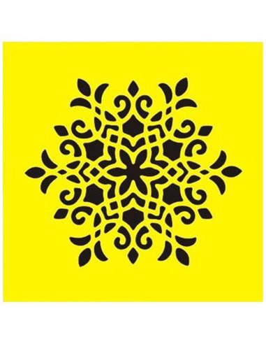 Στένσιλ πλαστικό "Μοτίβο 4" 16x16εκ.  (ST0132)