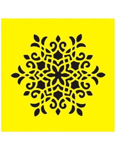 Στένσιλ πλαστικό "Μοτίβο 4" 16x16εκ.  (ST0132)