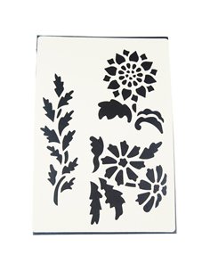 Στένσιλ Α4 απο πολυπροπυλένιο λουλούδια