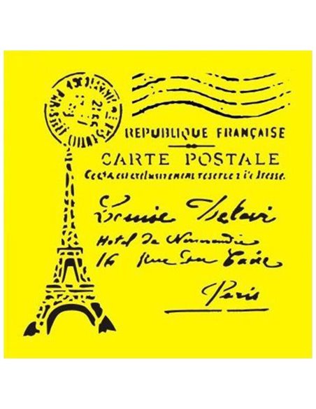 Στένσιλ πλαστικό "Eiffel Tower" 16x16εκ.  (ST0068)