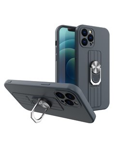 POWERTECH θήκη Ring MOB-1679 για iPhone 13 Pro, μπλε