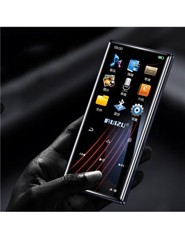 RUIZU MP3 player D29 με ηχείο, 1.8", 16GB, BT, ελληνικό μενού, μαύρο