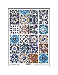 Ριζόχαρτο "Vintage-colourful tiles" 21x29εκ.   (ITD-R1381)