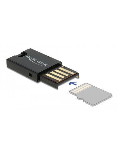 DELOCK USB card reader 91603 για κάρτες μνήμης micro SD, μαύρο