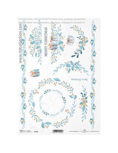 Ριζόχαρτο "Christmas flower" 21x29εκ.   (ITD-R1480)