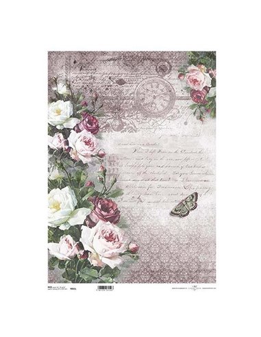 Ριζόχαρτο "roses 3" 42x29.7εκ.   (ITD-R055L)