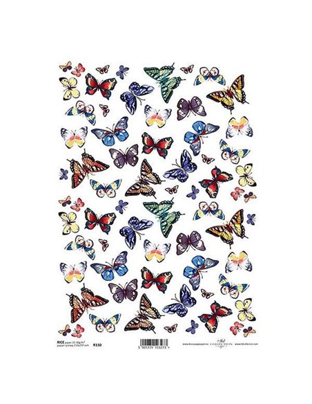 Ριζόχαρτο "butterflies 2" 21x29εκ.   (ITD-R130)