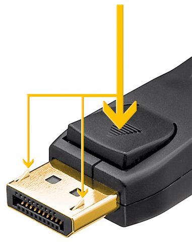 GOOBAY καλώδιο DisplayPort 2.0 58532, gold-plated, 8K, HDR, 1m, μαύρο