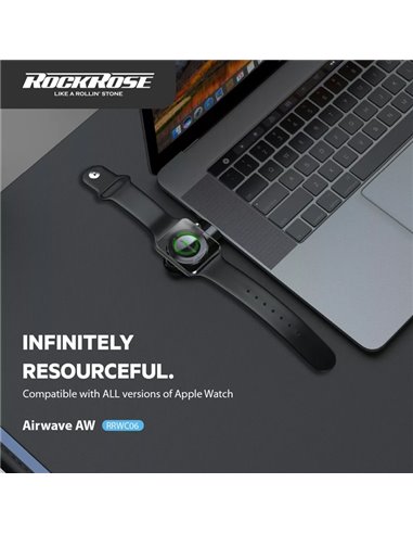 ROCKROSE ασύρματος φορτιστής RRWC06 για Apple Watch, 2.5W, μαύρος