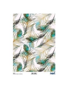 Next ριζόχαρτο "peacock feather" 21x29εκ.