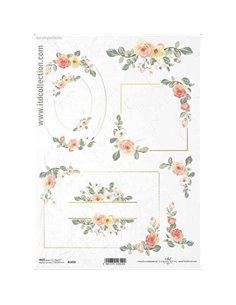 Ριζόχαρτο "Watercolors flowers 3" 21x29εκ.   (ITD-R1458)