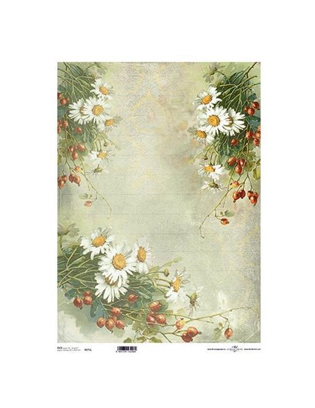 Ριζόχαρτο "daises" 42x29.7εκ.   (ITD-R075L)