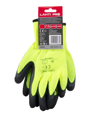 LAHTI PRO γάντια εργασίας L2504, προστασία ψύχους, 8/M, κίτρινο-μαύρο