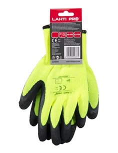 LAHTI PRO γάντια εργασίας L2504, προστασία ψύχους, 11/2XL, κίτρινο-μαύρο