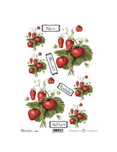 Ριζόχαρτο "strawberries" 21x29εκ.   (ITD-R126)