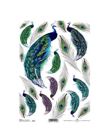 Ριζόχαρτο "peecock" 21x29εκ.   (ITD-R324)