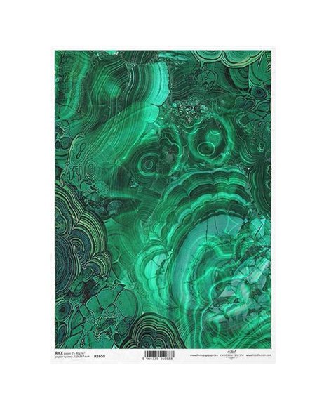 Ριζόχαρτο "gemstones green" 21x29.7εκ.   (ITD-R1658)