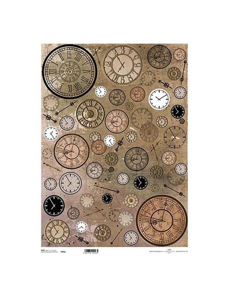 Ριζόχαρτο "clocks" 42x29.7εκ.   (ITD-R006L)