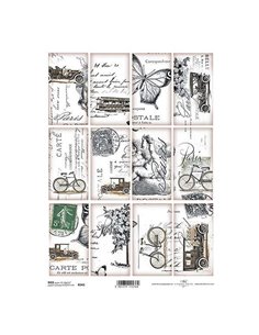 Ριζόχαρτο "stamps" 21x29εκ.   (ITD-R543)