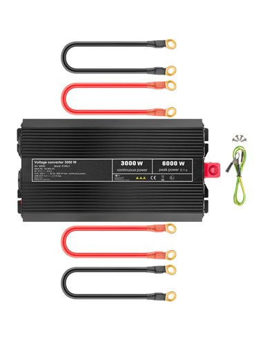 GOOBAY inverter αυτοκινήτου 58892, 12V σε 230V, 3000W, USB 2.1A