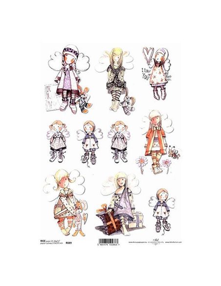 Ριζόχαρτο "angels" 21x29εκ.   (ITD-R089)