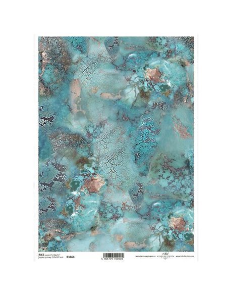 Ριζόχαρτο "precious stones blue" 21x29.7εκ.   (ITD-R1664)