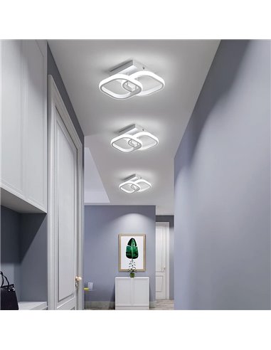 POWERTECH LED φωτιστικό οροφής HLL-0080, 20W, 1700lm, 24x20cm, λευκό