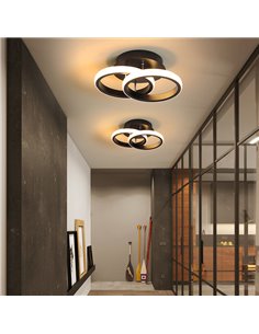 POWERTECH LED φωτιστικό οροφής HLL-0081, 20W, 1700lm, 24.5x16.5cm, μαύρο