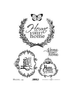 Ριζόχαρτο "home" 21x29εκ.   (ITD-R516)