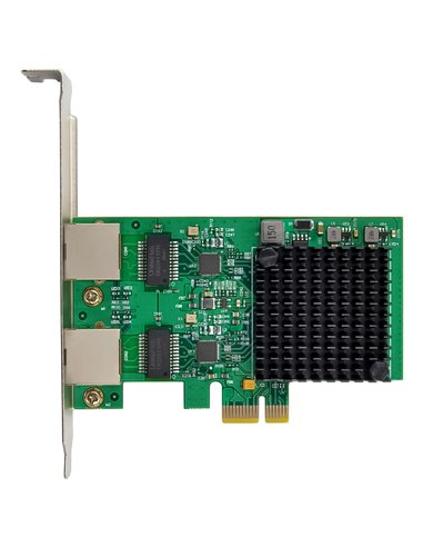 POWERTECH κάρτα επέκτασης PCIe σε 2x RJ45 2.5G ST7275, RTL8125B