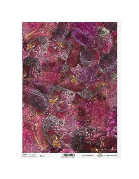 Ριζόχαρτο "precious stones purple" 21x29.7εκ.   (ITD-R1662)