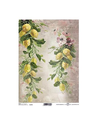 Ριζόχαρτο "lemons" 21x29εκ.   (ITD-R1193)