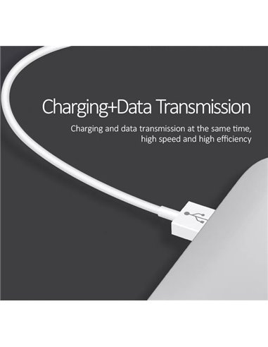 USAMS καλώδιο USB-C σε USB US-SJ285, 2A, 1m, λευκό