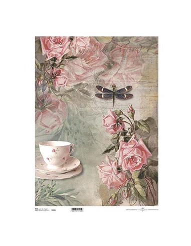 Ριζόχαρτο "roses 1" 42x29.7εκ.   (ITD-R058L)