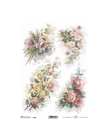 Ριζόχαρτο "bouquet" 21x29εκ.   (ITD-R1144)