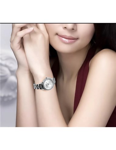 SKMEI γυναικείο ρολόι 1311SI με μεταλλικό μπρασελέ, 31mm, 3 ATM, ασημί