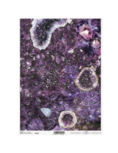 Ριζόχαρτο "precious stones purple 1" 21x29.7εκ.   (ITD-R1660)