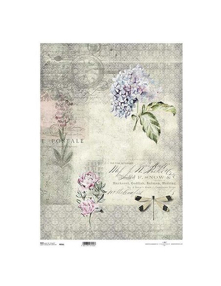 Ριζόχαρτο "vintage 3" 42x29.7εκ.   (ITD-R056L)