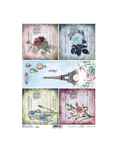 Ριζόχαρτο "belle jardiniere 1" 21x29εκ.   (ITD-R1124)