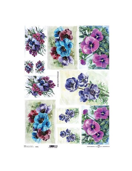Ριζόχαρτο "anemones" 42x29.7εκ.   (ITD-R092L)