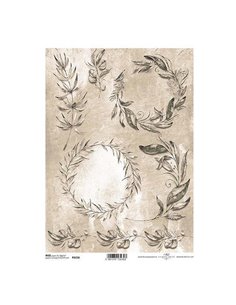 Ριζόχαρτο "wreath" 21x29εκ.   (ITD-R1156)