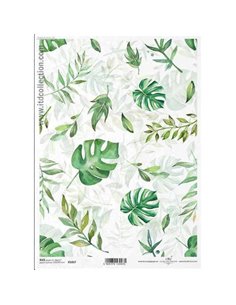Ριζόχαρτο "Green leaves" 21x29εκ.   (ITD-R1417)
