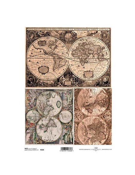 Ριζόχαρτο "map 1" 21x29εκ.   (ITD-R368)